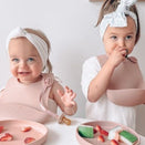 Gigi One Handed Silicone Bib - Blush