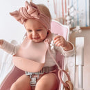 Gigi One Handed Silicone Bib - Blush