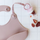 Gigi One Handed Silicone Bib - Blush