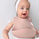 Gigi One Handed Silicone Bib - Blush