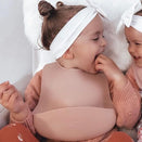 Gigi One Handed Silicone Bib - Blush