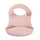 Gigi One Handed Silicone Bib - Blush