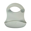 Gigi One Handed Silicone Bib - Sage