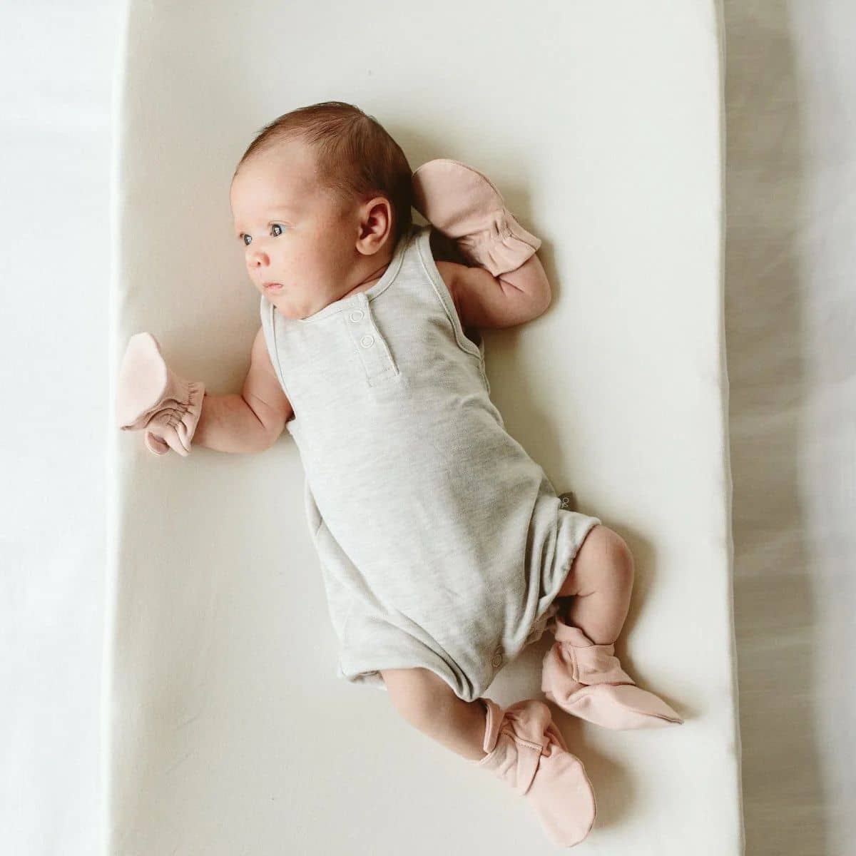 Goumi Stay On Baby Mitts + Boots Set - Rose