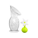 Haakaa Silicone Breast Pump with Suction Base and Flower Stopper - White