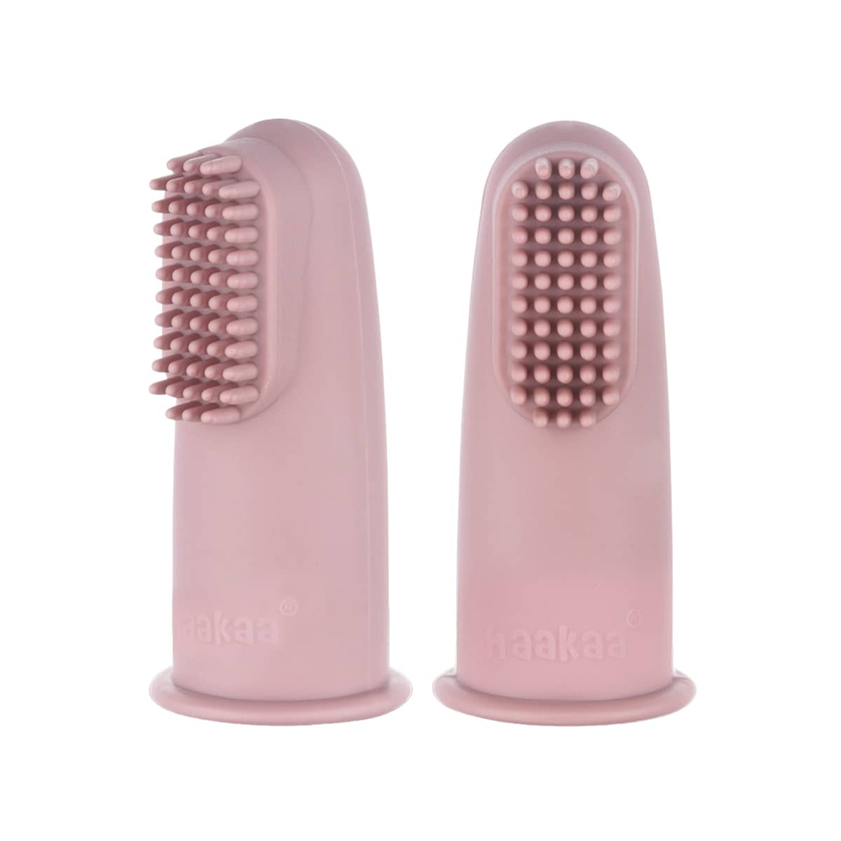 Haakaa Silicone Finger Toothbrushes - Blush