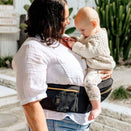 Hackerlily Hipsurfer - Hipseat Baby Carrier + Bum Bag - Black