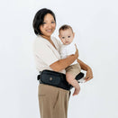 Hackerlily Hipsurfer - Hipseat Baby Carrier + Bum Bag - Black Vegan Leather