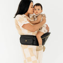 Hackerlily Hipsurfer - Hipseat Baby Carrier + Bum Bag - Black Vegan Leather