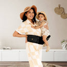 Hackerlily Hipsurfer - Hipseat Baby Carrier + Bum Bag - Black Vegan Leather