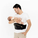 Hackerlily Hipsurfer - Hipseat Baby Carrier + Bum Bag - Black Vegan Leather