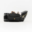Hackerlily Hipsurfer - Hipseat Baby Carrier + Bum Bag - Black Vegan Leather