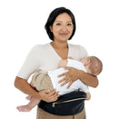 Hackerlily Hipsurfer - Hipseat Baby Carrier + Bum Bag - Black Vegan Leather