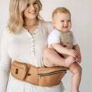 Hackerlily Hipsurfer - Hipseat Baby Carrier + Bum Bag - Tan Vegan Leather