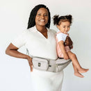 Hackerlily Hipsurfer - Hipseat Baby Carrier + Bum Bag - Taupe Vegan Leather