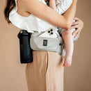 Hackerlily Hipsurfer - Hipseat Baby Carrier + Bum Bag - Taupe Vegan Leather