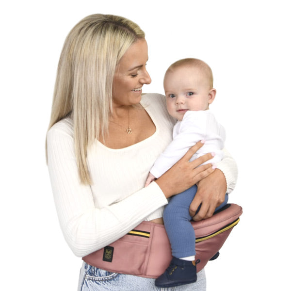 Hackerlily Hipsurfer - Hipseat Baby Carrier with Cover - Blush