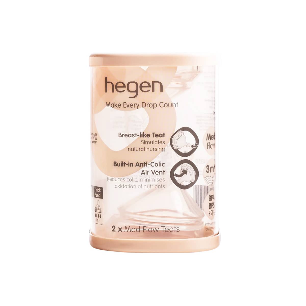 Hegen Feeding Bottle Teats - Medium
