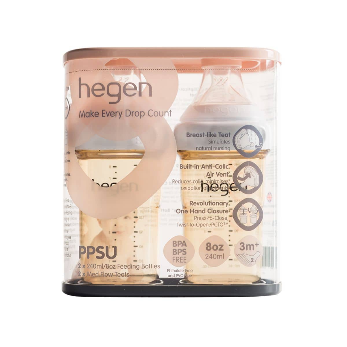 Hegen PCTO Feeding Bottle PPSU - 2 x 240ml