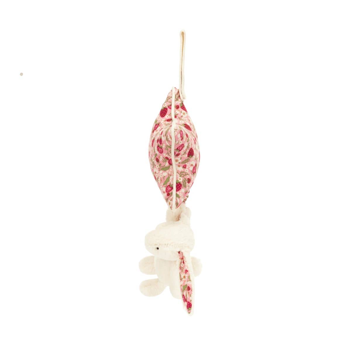 Jellycat Blossom Bunny Music Pull - Cream Berry