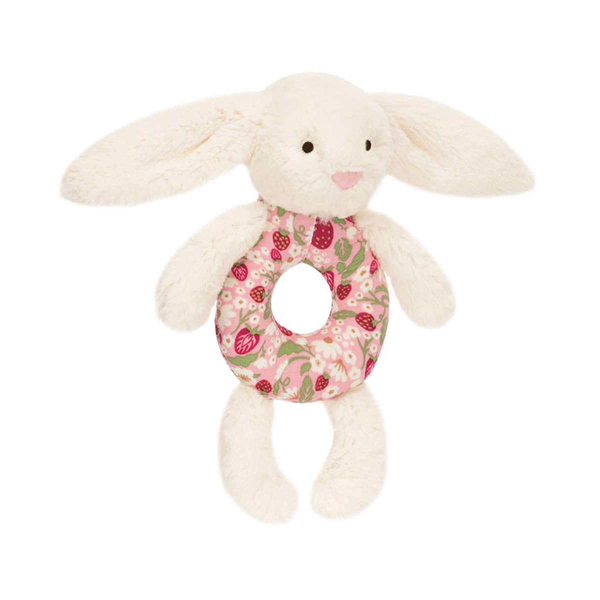 Jellycat Blossom Bunny Ring Rattle - Cream Berry