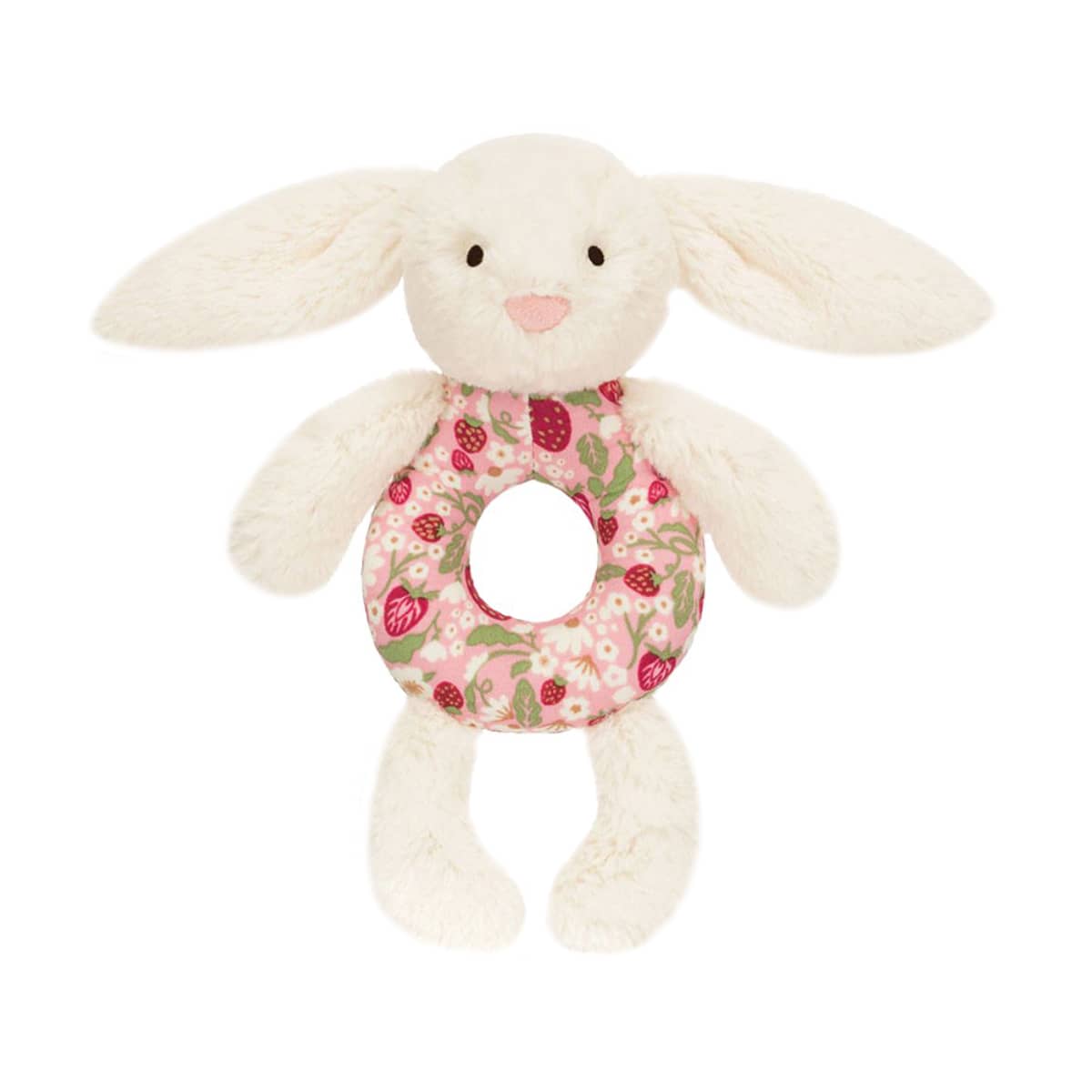 Jellycat Blossom Bunny Ring Rattle - Cream Berry