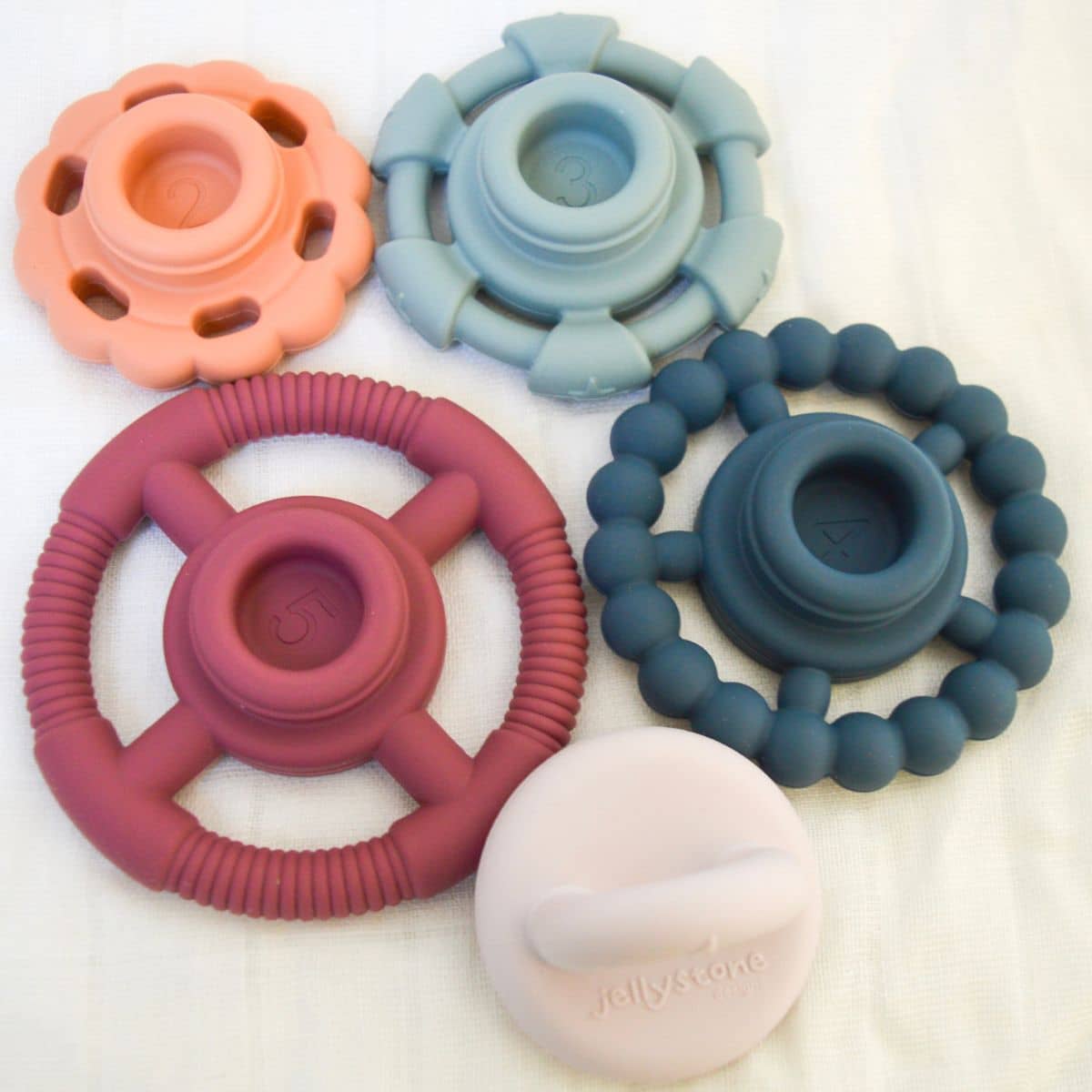 Jellystone Designs Rainbow Stacker Teether and Toy - Earth