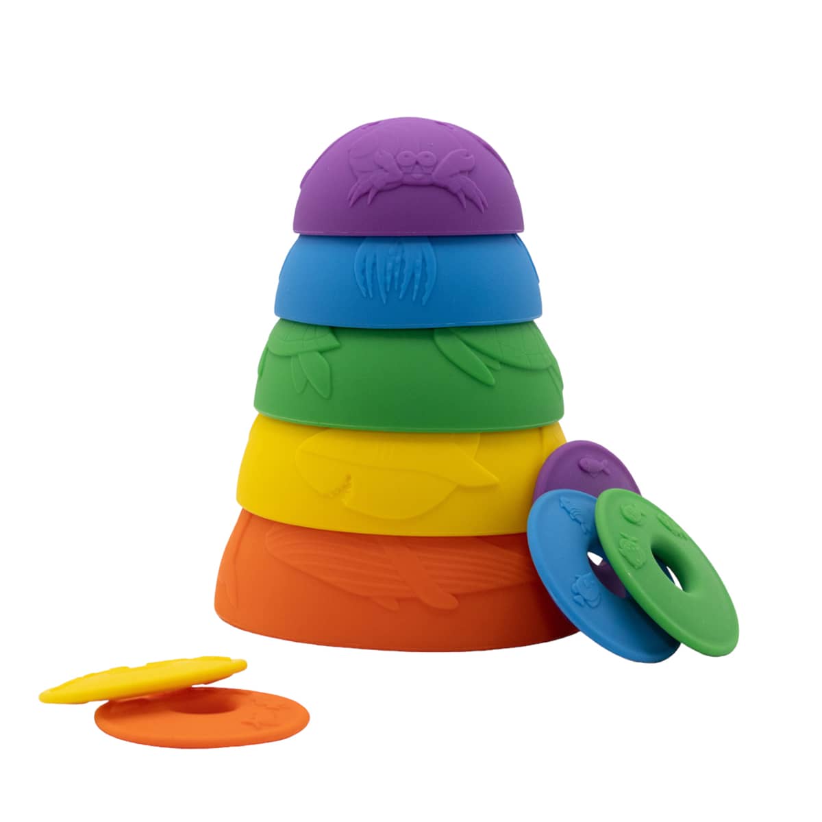 Jellystone Designs Ocean Stacking Cups - Rainbow Bright