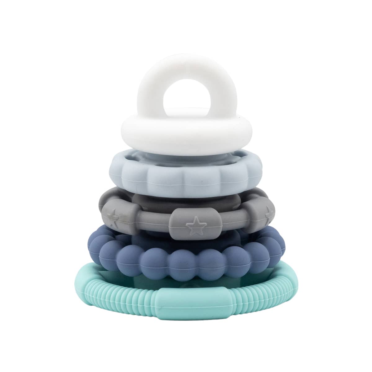 Jellystone Designs Rainbow Stacker Teether and Toy - Ocean