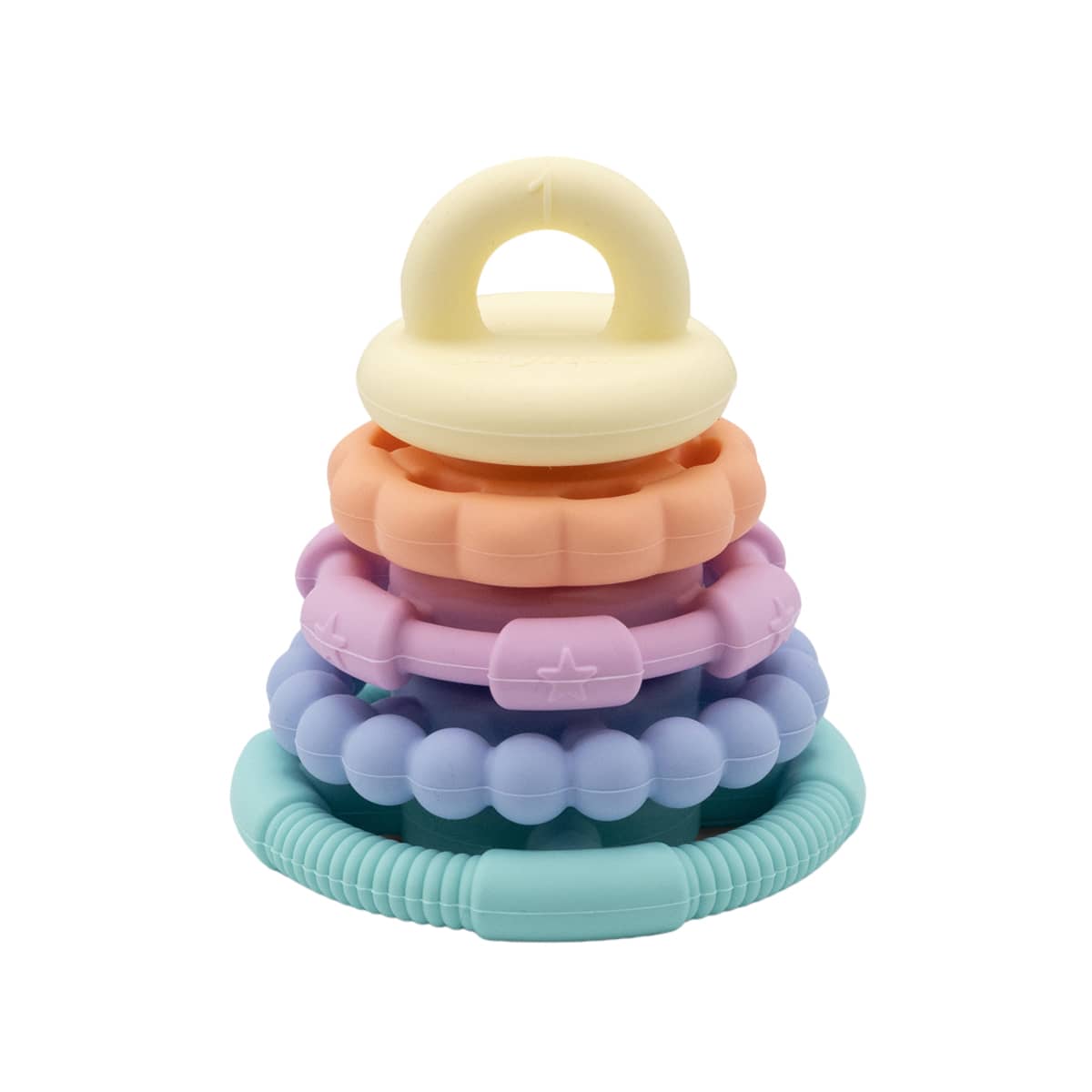 Jellystone Designs Rainbow Stacker Teether and Toy - Pastel