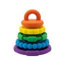 Jellystone Designs Rainbow Stacker Teether and Toy - Bright