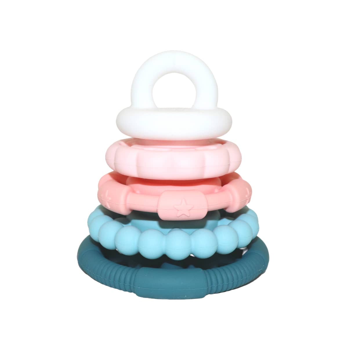 Jellystone Designs Rainbow Stacker Teether and Toy - Sugar Blossom