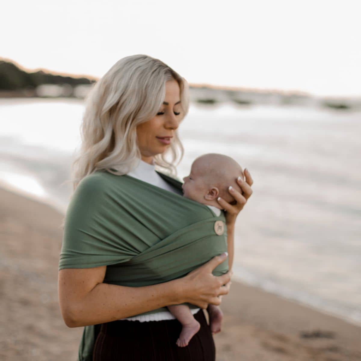 Joey Mama Baby Wrap Carrier - Forrest Green