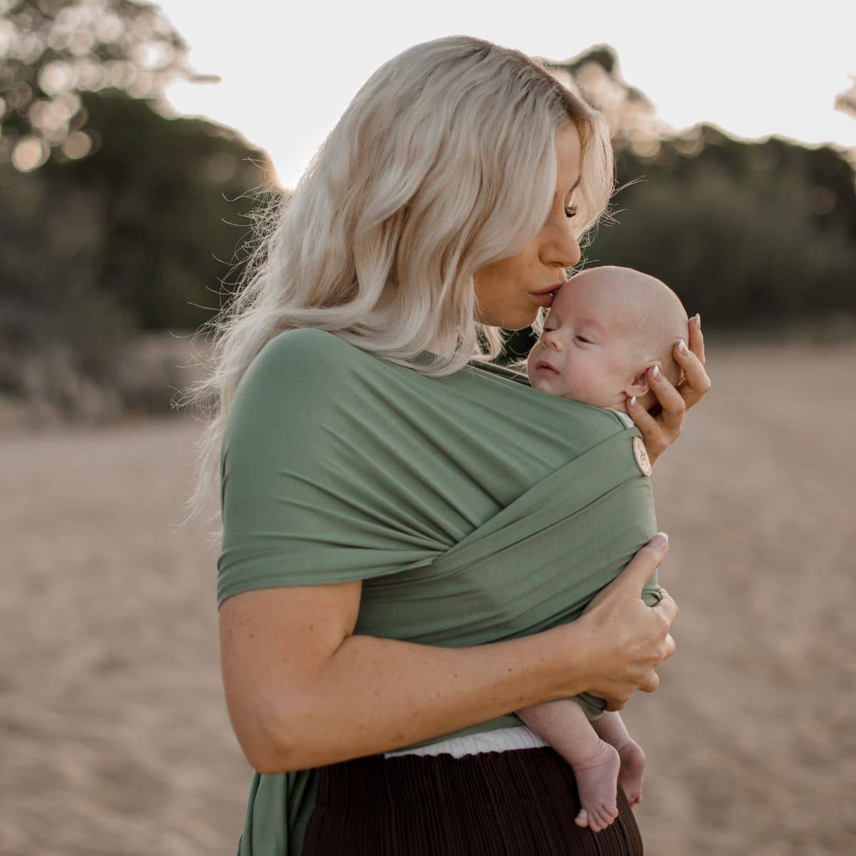 Joey Mama Baby Wrap Carrier - Forrest Green