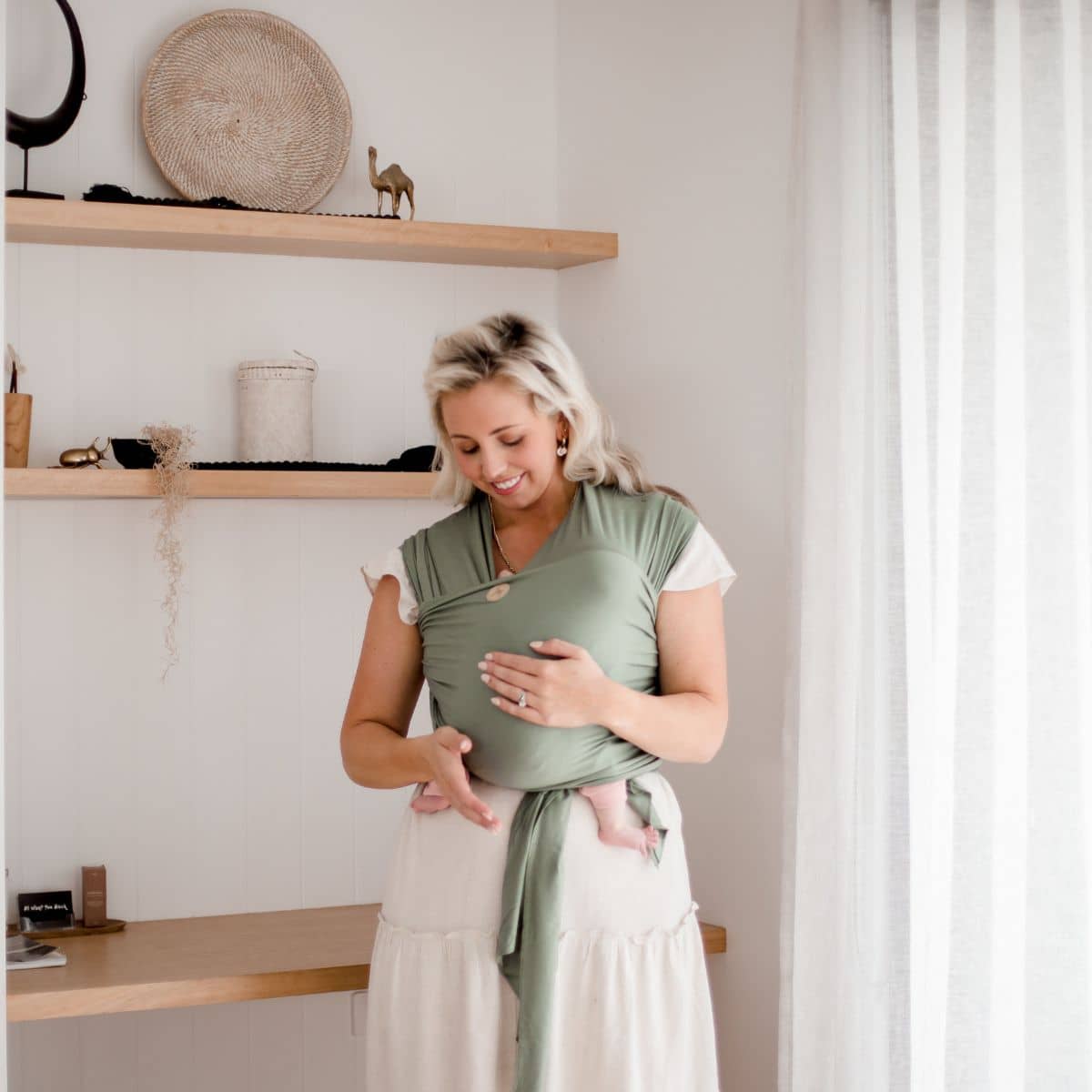 Joey Mama Baby Wrap Carrier - Forrest Green