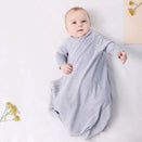 Jujo Baby Shwrap Knitted Blanket With Sleeves - Cable Edge - Blue
