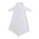 Jujo Baby Shwrap Knitted Blanket With Sleeves - Luxury Cable - Silver Melange