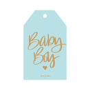 Just Smitten Gift Tag - Baby Boy Script - Blue