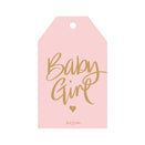 Just Smitten Gift Tag - Baby Girl Script - Pink