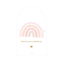 Just Smitten Gift Tag - Baby Rainbow - Pink