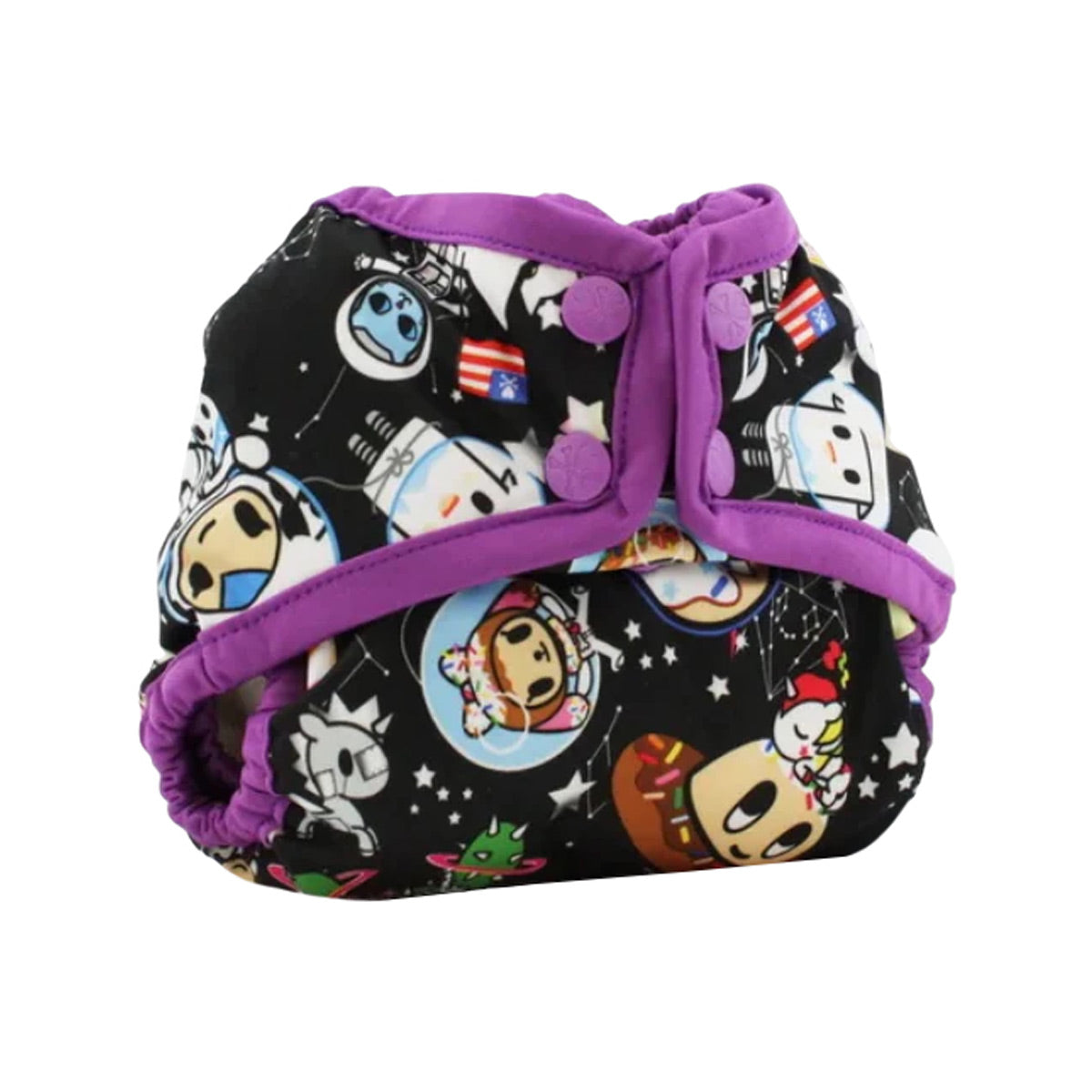 Kanga Care Rumparooz Newborn Cloth Nappy Cover - Toki Space Orchid