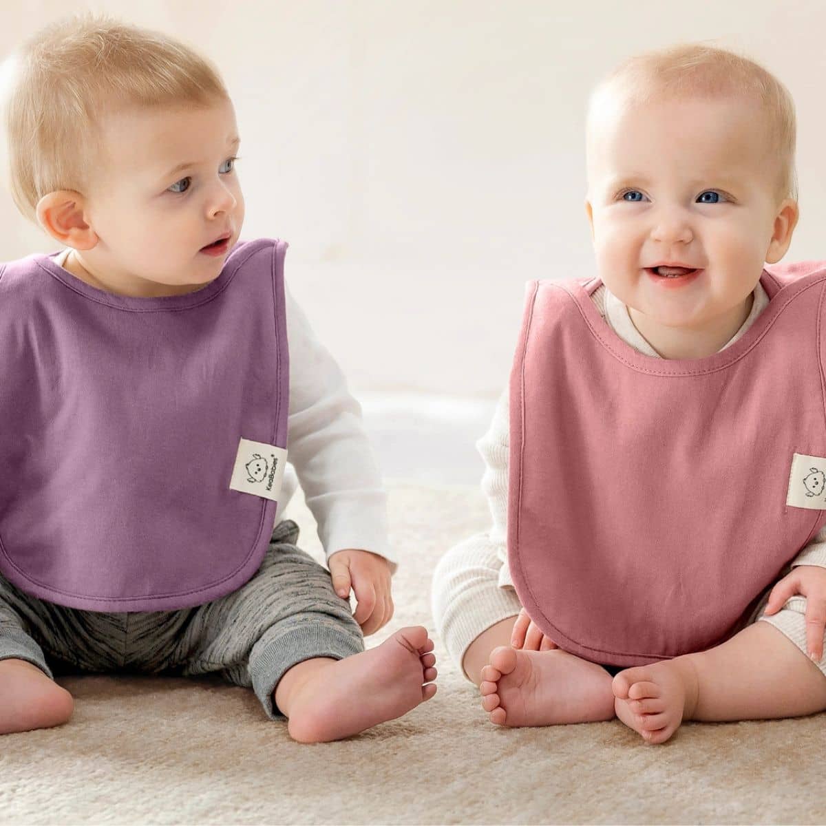 KeaBabies Hallo Drool Baby Bibs Set - Fleur