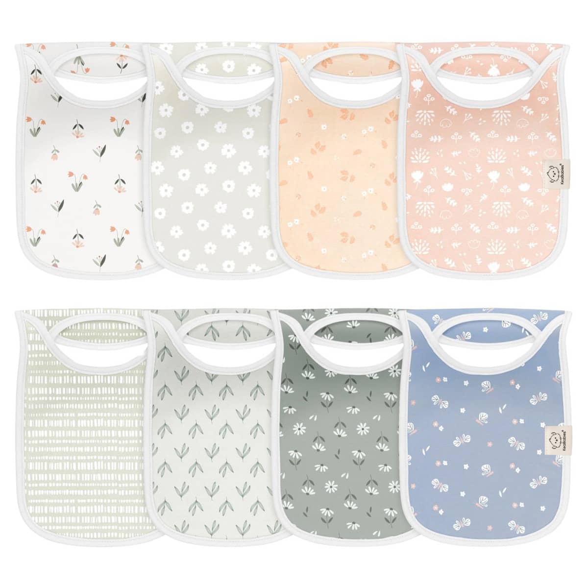 KeaBabies Hallo Drool Baby Bibs Set - Fleur