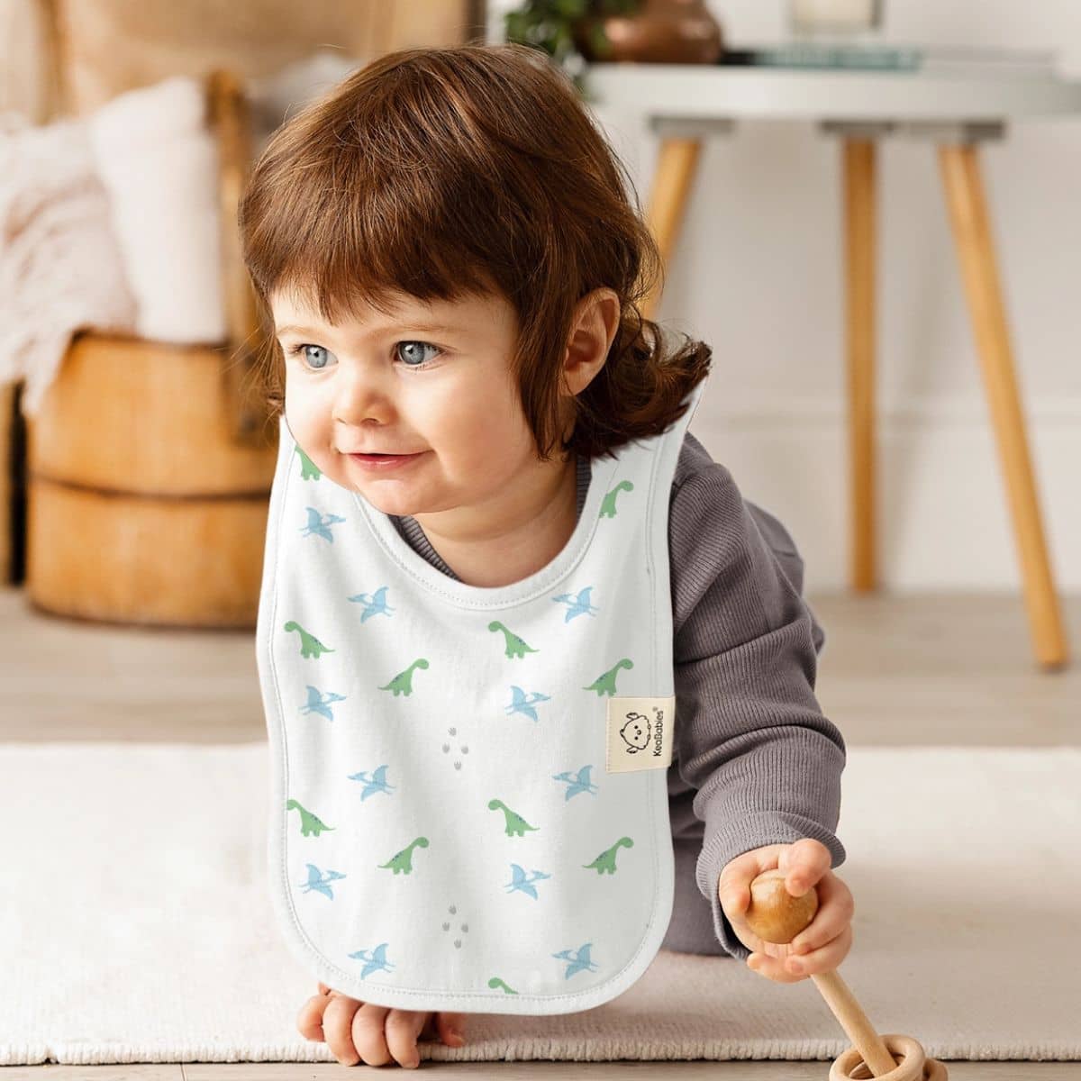 KeaBabies Hallo Drool Baby Bibs Set - Roarsome