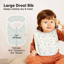 KeaBabies Hallo Drool Baby Bibs Set - Wilderness