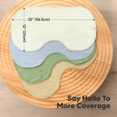KeaBabies Hallo Organic Burp Cloths - Dew
