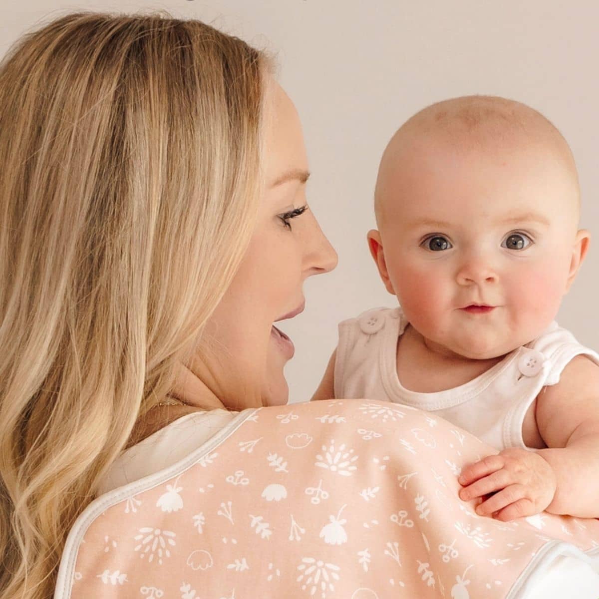 KeaBabies Hallo Organic Burp Cloths - Fleur