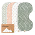 KeaBabies Hallo Organic Burp Cloths - Fleur