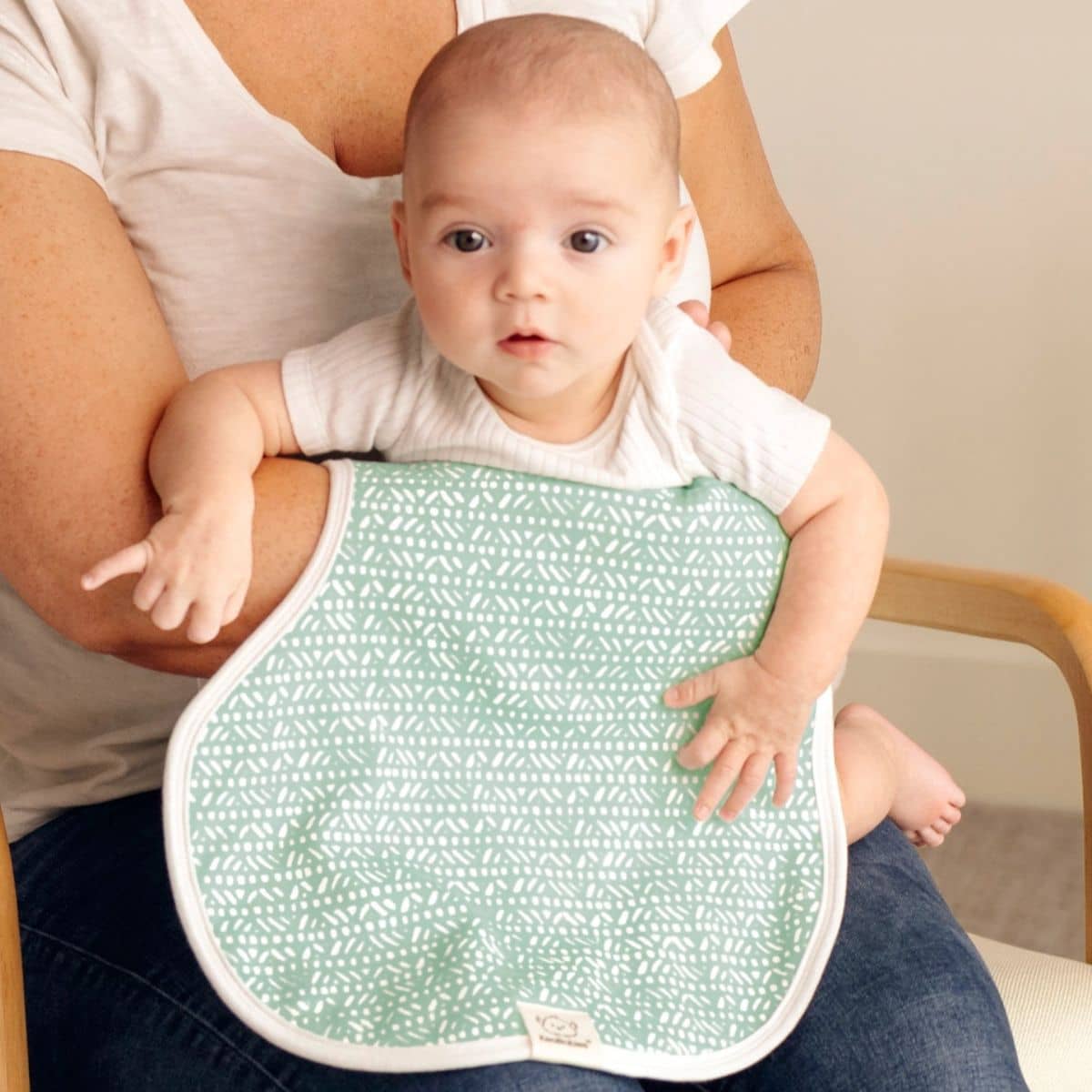 KeaBabies Hallo Organic Burp Cloths - Nordic