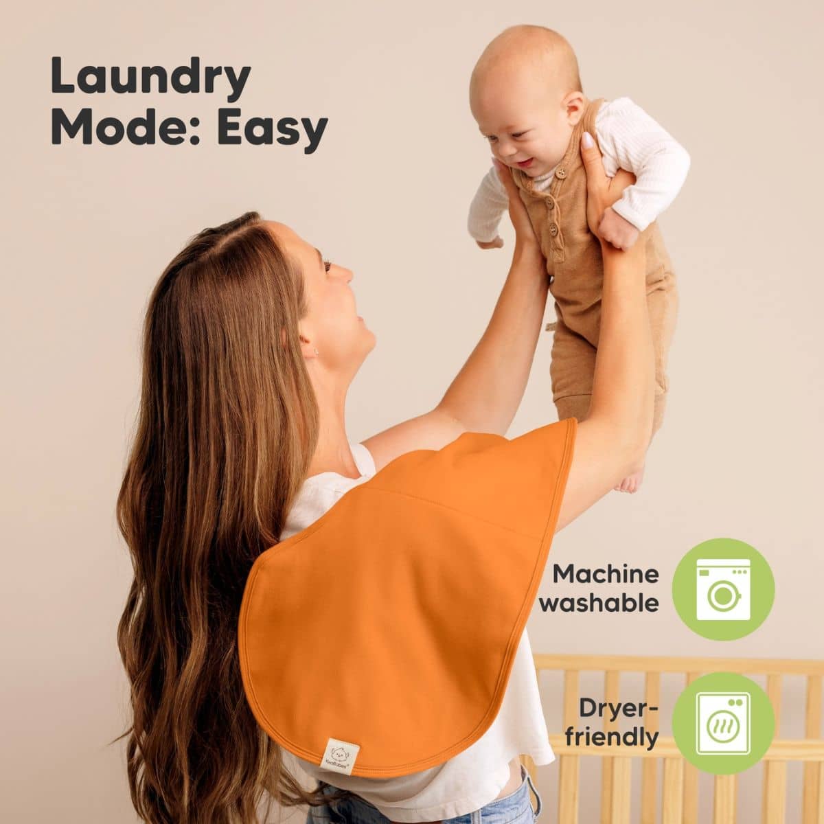 KeaBabies Hallo Organic Burp Cloths - Sahara